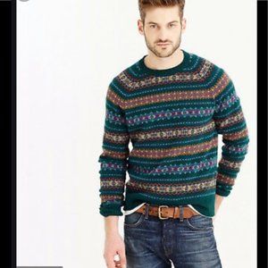 J.CREW MEN'S LAMBSWOOL FAIR ISLE SWEATER XL NEW